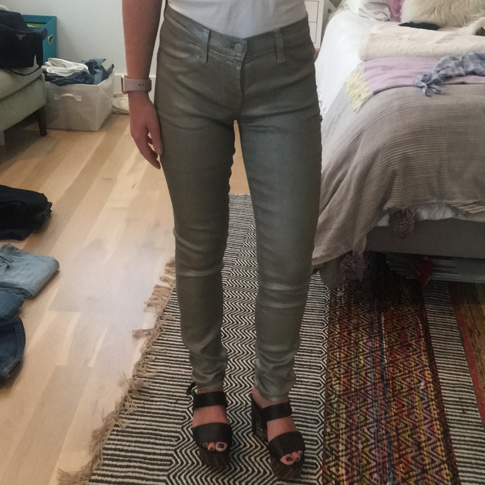 J Brand super skinny metallic jeans - Picture 2 of 6